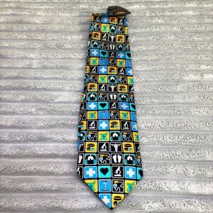 Venlafaxine Necktie 100% Silk Vtg RX‎ Themed Pharmaceuticals themed tie